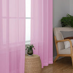 Chyhomenyc Pink Sheer Curtains 120 Inches Long - Image 7