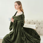 BEDELITE Fleece Blanket Olive Green Throw Blankets - Image 4