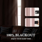 RYB HOME Bedroom Blackout Curtains 80 inches Long, 100% Blackout Thermal - Image 4
