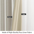 MIULEE 100% Blackout Linen Curtains - Image 6