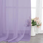 Chyhomenyc Lilac Sheer Curtains 108 Inches Long - Image 6
