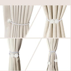 Hion Magnetic Curtain Tiebacks White 6 Pack, Curtain Tiebacks Buckles Holdbacks - Image 5