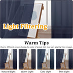 Gwine Navy Blue Sheer Curtains 72 Inches Long 2 Panels Set - Image 5