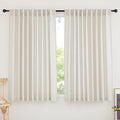RYB HOME Linen Sheer Curtains for Bedroom, Sunlight Filtering Nature Airy by RYBHOME