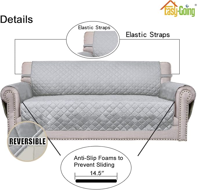 Easy-Going Chair Sofa Slipcover Reversible Sofa Cover Water Resistant Couch - Image 3