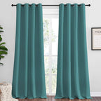 NICETOWN Sea Teal Blackout Curtains 120 inches Length by NICETOWN