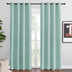 NICETOWN Aqua Blue Blackout Curtains 86" Long by NICETOWN