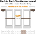 GEEBOBO Bronze Curtain Rods for Windows 72 to 144 Inch, 1 Inch Long Adjustable - Image 5