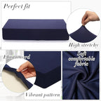 Newwiee Set of 4 Stretch Patio Cushion Covers Sofa Couch Seat Chair Slipcovers - Image 3