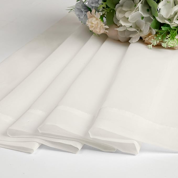Chyhomenyc Sheer Ivory Curtains 90 inches Long 2 Panels, Light Filtering Soft - Image 9