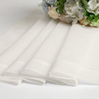 Chyhomenyc Ivory Sheer Curtains 30 inch Length 2 Panels, Light Filtering Voile - Image 5