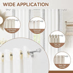 Silver Curtain Rod for Windows 30 to 60 Inch, 5/8 Inch Diameter Adjustable - Image 6