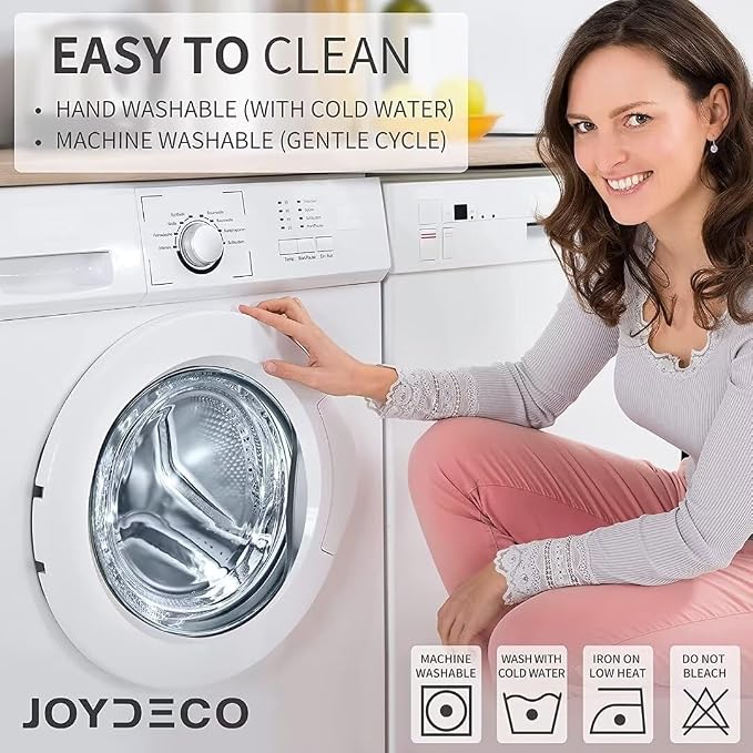 Joydeco Greyish White Custom Solid Single Blackout Curtain - Image 6
