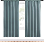 NICETOWN Greyish Blue Blackout Curtains Panels - Image 2
