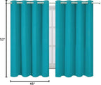 LEMOMO Teal Blackout Curtains/52 x 45 Inch Length Kids Curtains/Set of 2 Panels - Image 10