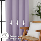 Simplebrand Ava Lilac Short Blackout Curtains - Image 7