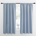NICETOWN Window Curtains for Bedroom, Vintage Blue, 2 Panels, W42 x L48 -Inch by NICETOWN