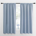 NICETOWN Bedroom Curtains Blackout Draperies, Vintage Blue, 1 Pair, 34-inch W x by NICETOWN