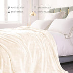 Exclusivo Mezcla Plush Fuzzy Fleece Bed Blanket Queen Size, Super Soft - Image 3