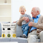 ONFAON Grandpa Gifts, Grandpa's Spot Throw Pillow Covers 18x18 Inch, Put Phone - Image 2