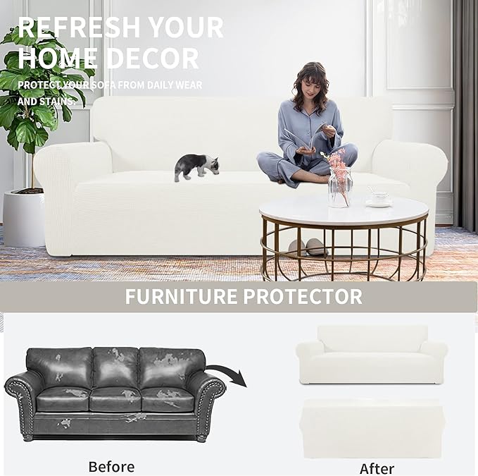 Easy-Going Stretch Sofa Slipcover 1-Piece Sofa Cover Furniture Protector Couch - Image 4