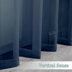 Chyhomenyc Sheer Curtains 72 Inch Length Set of 2, Rod Pocket Voile Drapes - Image 7