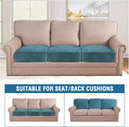 H.VERSAILTEX Velvet Stretch Couch Cushion Cover Plush Cushion Slipcover - Image 3