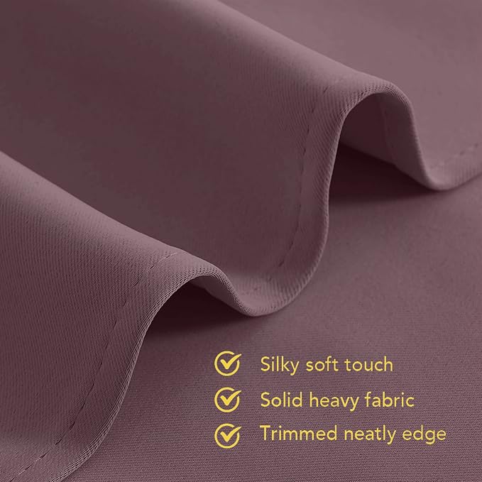 NICETOWN Blackout Curtains for Bedroom, Dry Rose, 34 inches by 70 inches Long - Image 5