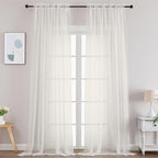 Gwine Ivory Sheer Curtains 108 Inches Long by Gwine