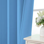 CUCRAF Light Blue Blackout Curtains 108 inch Length 2 Panels Set, Rod Pocket - Image 6