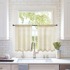 MIULEE Short Sheer Curtains 30 Inch Length by MIULEE