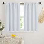 RYB HOME Short Curtains for Bedroom, Room Darkening Insulated Summer Heat Light by RYBHOME