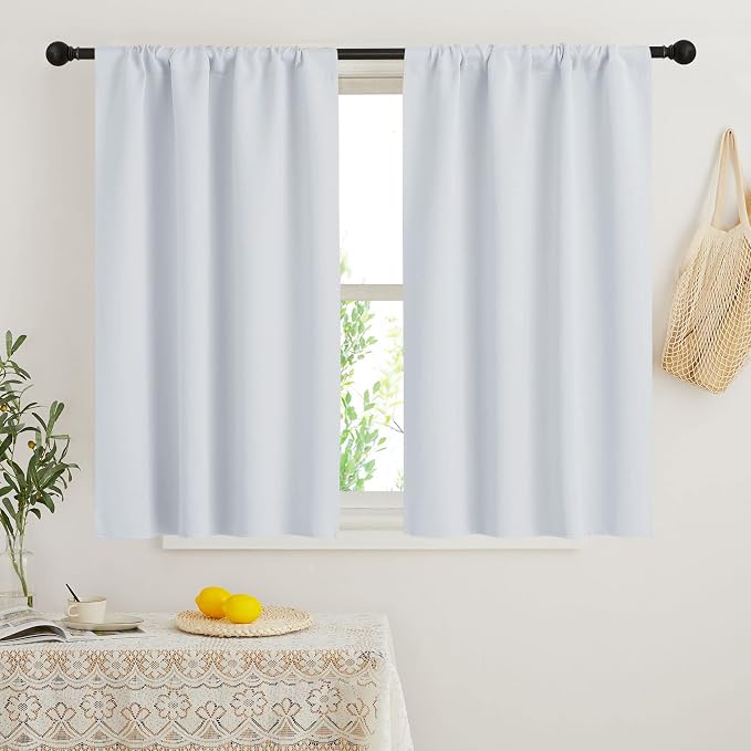 RYB HOME Short Curtains for Bedroom, Room Darkening Insulated Summer Heat Light by RYBHOME