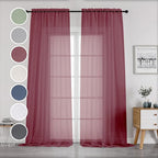 OWENIE Sheer Curtains 96 Inch Long, Elegant Sheer Curtains by OWENIE