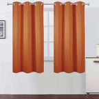 LEMOMO Orange Blackout Curtains 42 x 63 Inch Length/Set of 2 Curtain by Lemomo