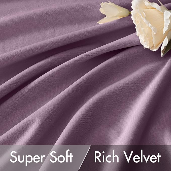 MIULEE Lavender Velvet Curtains 90 inches - Image 4