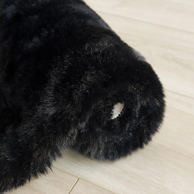 ORINOVA Black Fluffy Living Room Furry Rugs - Image 8