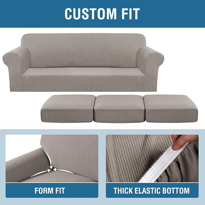 H.VERSAILTEX 4 Piece Stretch Sofa Covers - Image 5