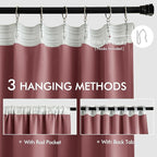 MIULEE Dusty Rose Back Tab Blackout Curtains 72 Inches Long 2 Panels Set - Image 3
