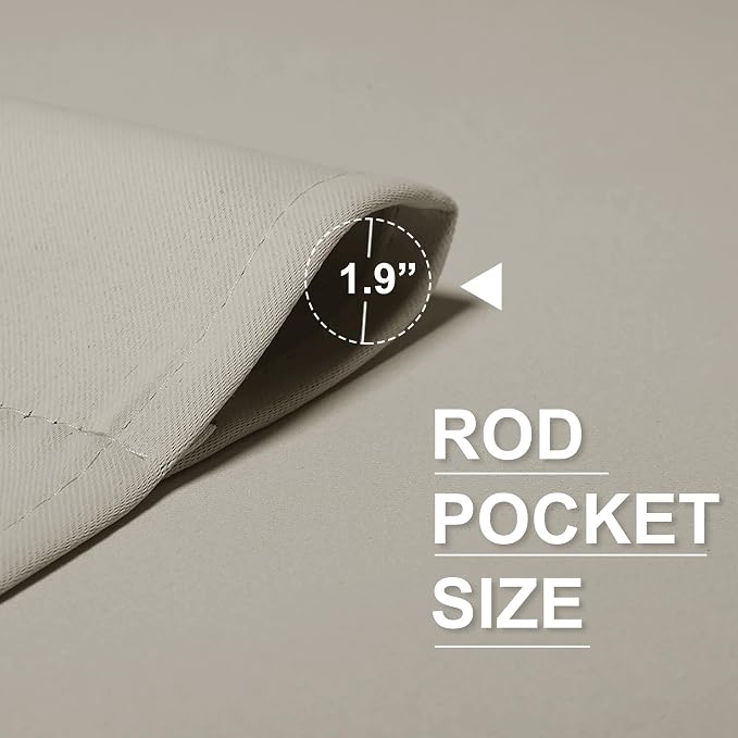 RYB HOME Short Curtains for Bedroom, Room Darkening Insulated Summer Heat Light - Image 4