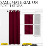 NICETOWN Modern Blackout Curtains Noise Reducing, Wine Red, 2 Panels, W42 x L54 - Image 5