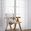 Chyhomenyc White Sheer Curtains 84 Inch Length 2 Panels Set, Light Filtering by Chyhomenyc
