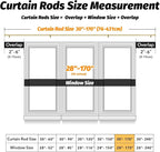 GEEBOBO Gold Curtain Rods for Windows 120 to 170 Inch, 1 Inch Extra Long Heavy - Image 5