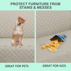 Reversible Couch Cover for 3 Cushion Couch for Pet Friednly Sofa Cover for Dogs - Image 5