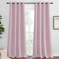NICETOWN Baby Pink Blackout Curtains 96 inches Length by NICETOWN