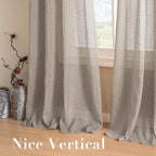 H.VERSAILTEX Natural Linen Curtains Soft Linen Semi Sheer Curtains - Image 7