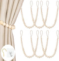 Wood Bead Curtain Tiebacks, KLOGTSIND Set of 6 Curtain Holdbacks by KLOGTSINDDirect