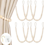 Wood Bead Curtain Tiebacks, KLOGTSIND Set of 6 Curtain Holdbacks by KLOGTSINDDirect