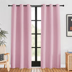 NICETOWN Blackout Window Curtains 80 inch Long, 2 Panels, 34 inch, Rouge Pink by NICETOWN