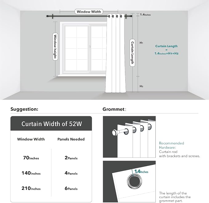 Deconovo Room Darkening Curtains - Image 5